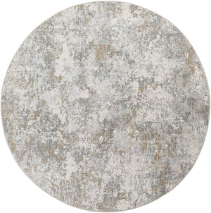 Brunswick BWK-2322 7'10" x 7'10" Round Machine Woven Rug BWK2322-710RD  Cream, Blue, Olive, Light Slate, Taupe, Seafoam Surya