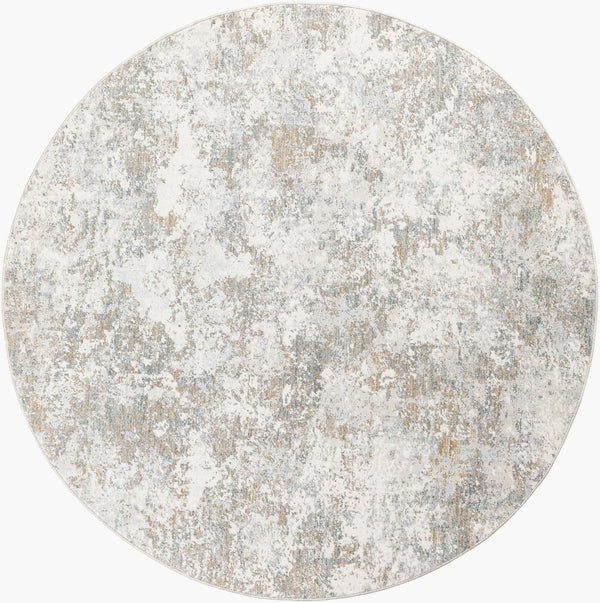 Livabliss Brunswick Geometric Area Rug Machine Woven Polypropylene Blend for Large Living Rooms Cream, Blue 5'3" x 5'3" BWK2322-53RD