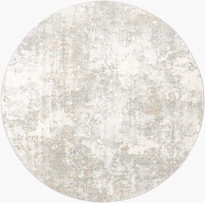 Livabliss Brunswick Geometric Area Rug Machine Woven Polypropylene Blend for Large Living Rooms Cream, Blue 6'7" x 6'7" BWK2322-67RD