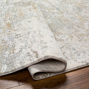 Brunswick BWK-2322 9' x 12'2" Machine Woven Rug BWK2322-9122  Cream, Blue, Olive, Light Slate, Taupe, Seafoam Surya