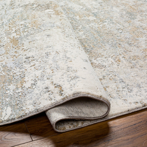 Brunswick BWK-2322 9' x 12'2" Machine Woven Rug BWK2322-9122  Cream, Blue, Olive, Light Slate, Taupe, Seafoam Surya