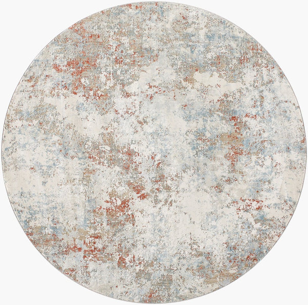 Livabliss Brunswick Geometric Machine Woven Area Rug Polypropylene Blend for Large Living Spaces Cream, Taupe 6'7" x 6'7" BWK2323-67RD