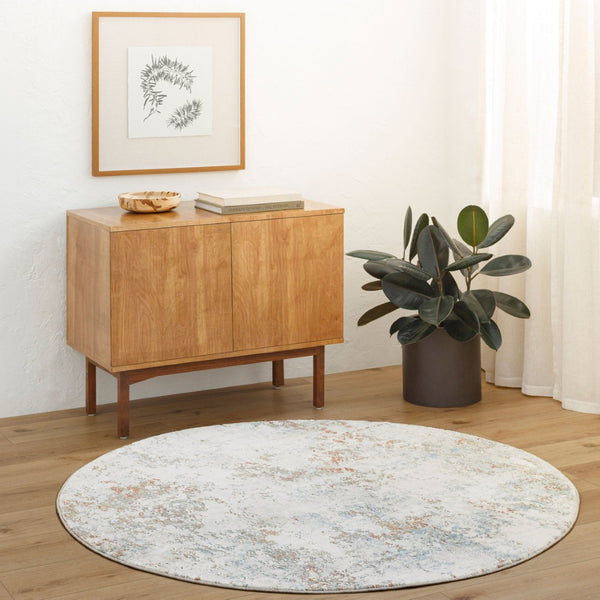 Livabliss Brunswick Geometric Machine Woven Area Rug Polypropylene Blend for Large Living Spaces Cream, Taupe 7'10" x 7'10" BWK2323-710RD
