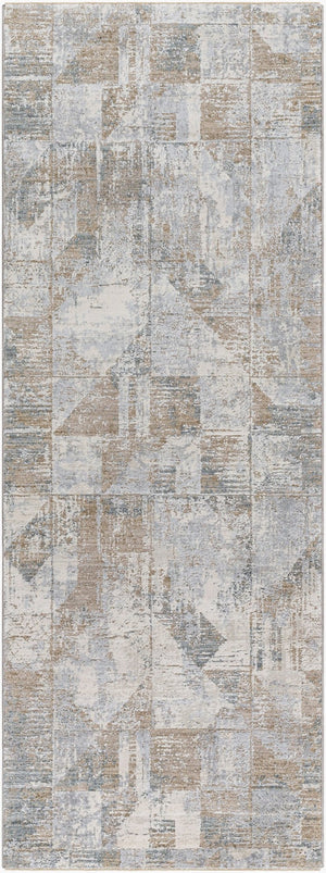 Livabliss Brunswick Machine Woven Polypropylene Area Rug with Fringe for Large Living Spaces Cream, Light Sl 2'7" x 7'3" BWK2324-2773
