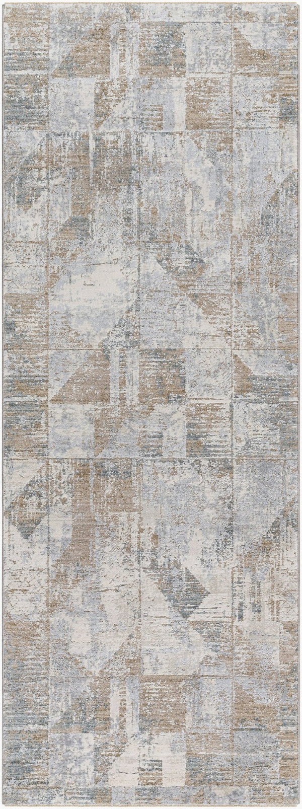 Livabliss Brunswick Machine Woven Polypropylene Area Rug with Fringe for Large Living Spaces Cream, Light Sl 2'7" x 7'3" BWK2324-2773