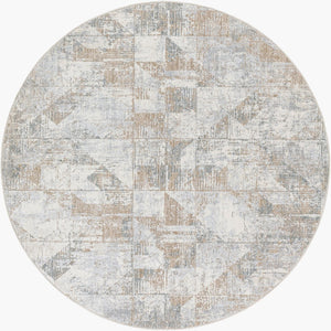 Livabliss Brunswick Machine Woven Polypropylene Area Rug with Fringe for Large Living Spaces Cream, Light Sl 7'10" x 7'10" BWK2324-710RD