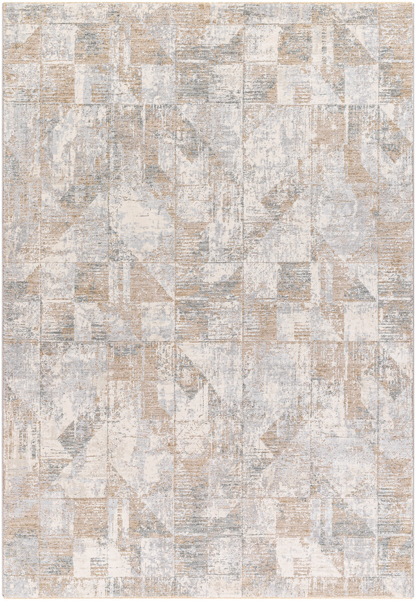 Brunswick BWK-2324 9' x 12'2" Machine Woven Rug BWK2324-9122  Cream, Light Slate, Blue, Olive, Seafoam, Taupe Surya