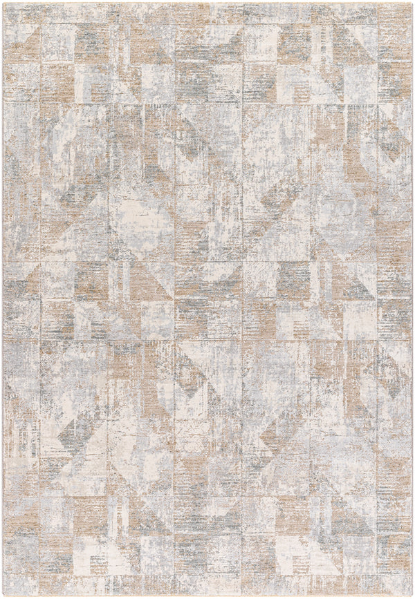 Brunswick BWK-2324 9' x 12'2" Machine Woven Rug BWK2324-9122  Cream, Light Slate, Blue, Olive, Seafoam, Taupe Surya
