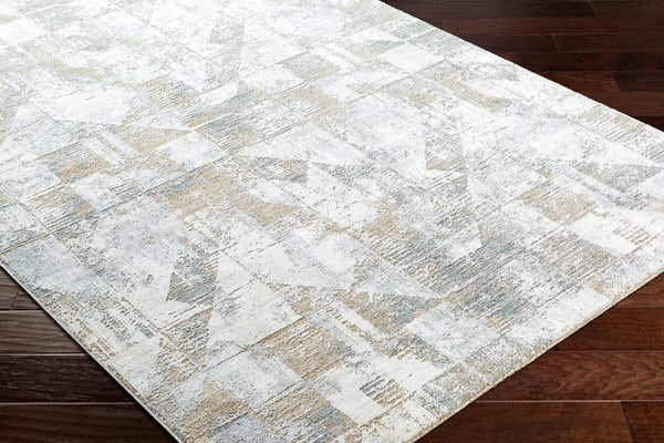 Brunswick BWK-2324 9' x 12'2" Machine Woven Rug BWK2324-9122  Cream, Light Slate, Blue, Olive, Seafoam, Taupe Surya