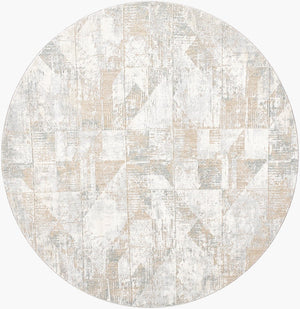 Livabliss Brunswick Machine Woven Polypropylene Area Rug with Fringe for Large Living Spaces Cream, Light Sl 6'7" x 6'7" BWK2324-67RD