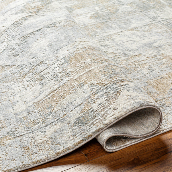 Brunswick BWK-2324 9' x 12'2" Machine Woven Rug BWK2324-9122  Cream, Light Slate, Blue, Olive, Seafoam, Taupe Surya