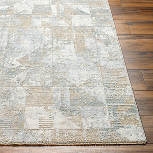 Brunswick BWK-2324 9' x 12'2" Machine Woven Rug BWK2324-9122  Cream, Light Slate, Blue, Olive, Seafoam, Taupe Surya