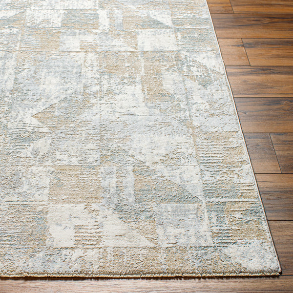 Brunswick BWK-2324 9' x 12'2" Machine Woven Rug BWK2324-9122  Cream, Light Slate, Blue, Olive, Seafoam, Taupe Surya