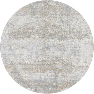 Brunswick BWK-2325 7'10" x 7'10" Round Machine Woven Rug BWK2325-710RD  Cream, Light Slate, Taupe, Blue, Gray, Seafoam Surya