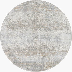 Livabliss Brunswick Machine Woven Area Rug Minimalist Pattern with Fringe for Living Rooms Cream, Light Sl 5'3" x 5'3" BWK2325-53RD