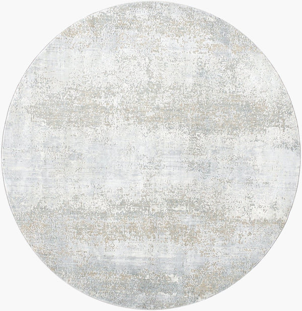 Livabliss Brunswick Machine Woven Area Rug Minimalist Pattern with Fringe for Living Rooms Cream, Light Sl 6'7" x 6'7" BWK2325-67RD