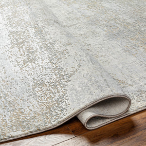 Brunswick BWK-2325 9' x 12'2" Machine Woven Rug BWK2325-9122  Cream, Light Slate, Taupe, Blue, Gray, Seafoam Surya