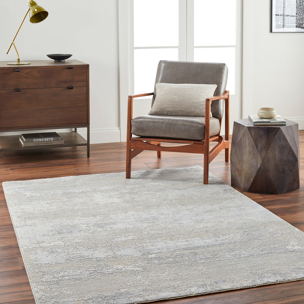 Brunswick BWK-2325 9' x 12'2" Machine Woven Rug BWK2325-9122  Cream, Light Slate, Taupe, Blue, Gray, Seafoam Surya