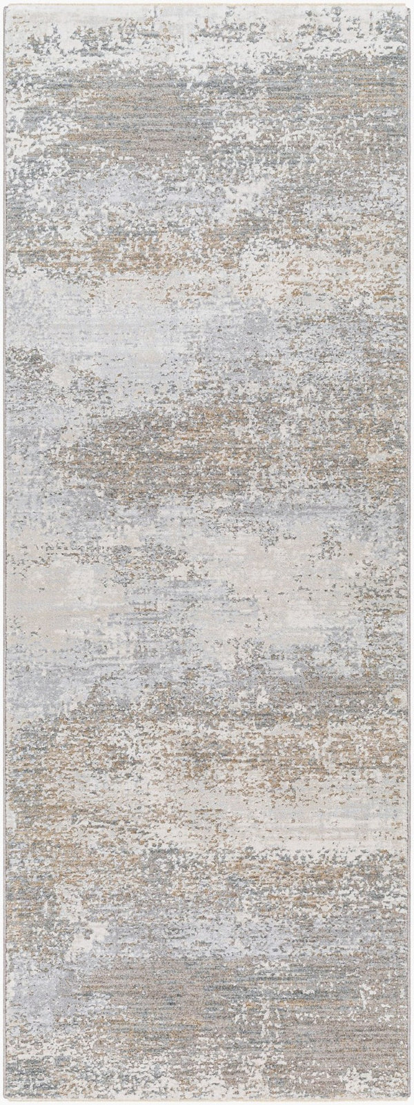 Livabliss Brunswick Geometric Machine Woven Area Rug with Fringe for Living or Dining Rooms Cream, Tan 2'7" x 7'3" BWK2326-2773