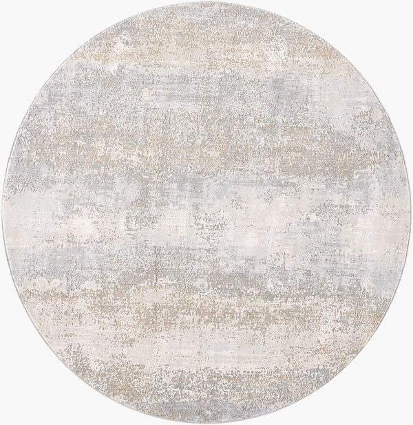 Livabliss Brunswick Geometric Machine Woven Area Rug with Fringe for Living or Dining Rooms Cream, Tan 6'7" x 6'7" BWK2326-67RD