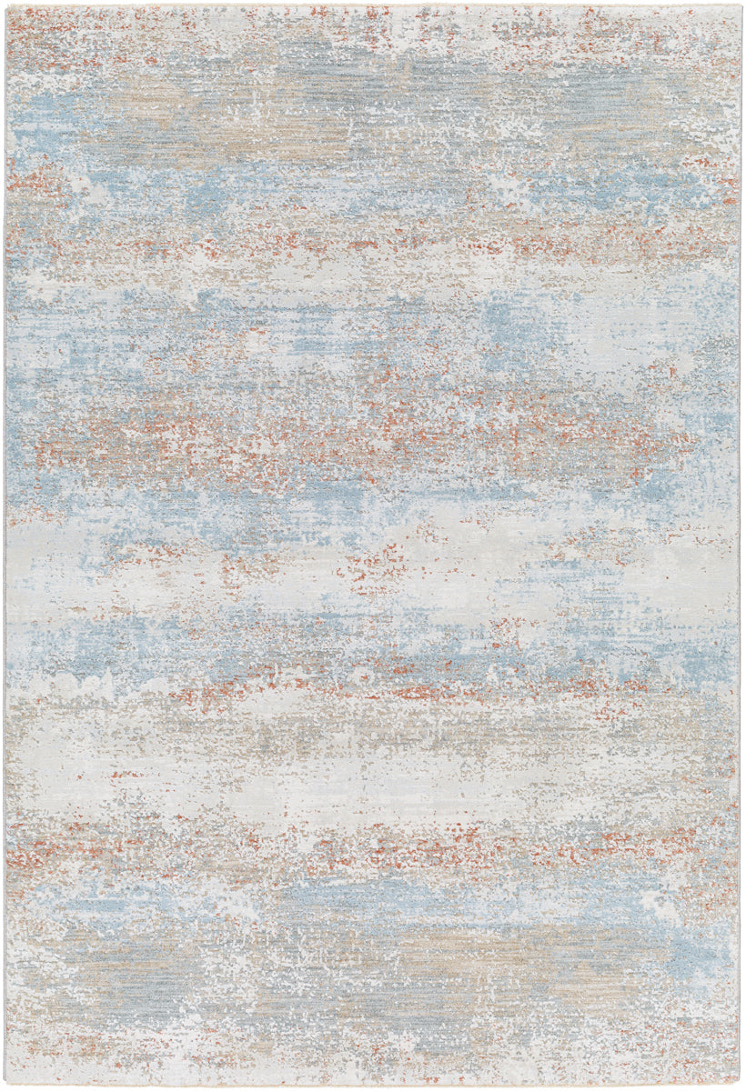 Brunswick BWK-2327 9' x 12'2" Machine Woven Rug BWK2327-9122  Blue, Taupe, Cream, Tan, Seafoam, Gray Surya