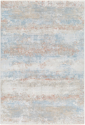 Brunswick BWK-2327 9' x 12'2" Machine Woven Rug BWK2327-9122  Blue, Taupe, Cream, Tan, Seafoam, Gray Surya