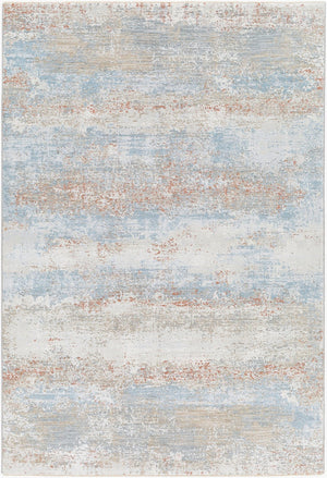 Livabliss Brunswick Geometric Machine Woven Area Rug with Fringe for Large Living Spaces Blue, Taupe 10' x 13'11" BWK2327-1014