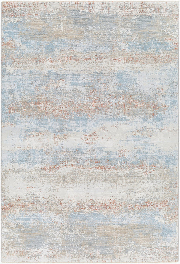 Livabliss Brunswick Geometric Machine Woven Area Rug with Fringe for Large Living Spaces Blue, Taupe 10' x 13'11" BWK2327-1014