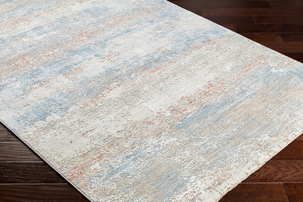 Brunswick BWK-2327 9' x 12'2" Machine Woven Rug BWK2327-9122  Blue, Taupe, Cream, Tan, Seafoam, Gray Surya