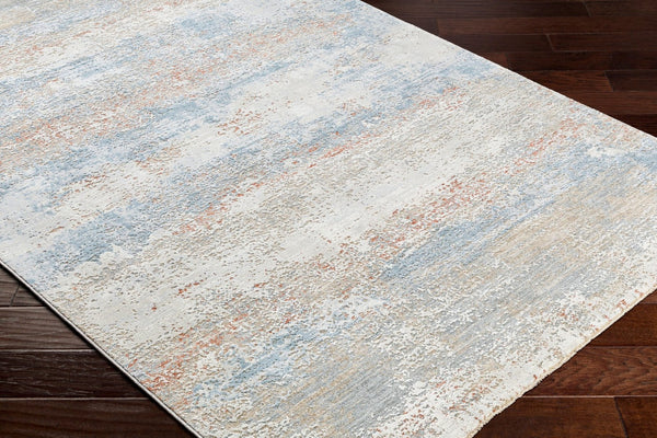 Livabliss Brunswick Geometric Machine Woven Area Rug with Fringe for Large Living Spaces Blue, Taupe 10' x 13'11" BWK2327-1014