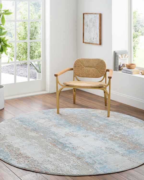 Livabliss Brunswick Geometric Machine Woven Area Rug with Fringe for Large Living Spaces Blue, Taupe 10' x 13'11" BWK2327-1014