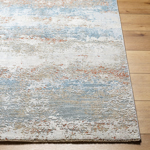 Brunswick BWK-2327 9' x 12'2" Machine Woven Rug BWK2327-9122  Blue, Taupe, Cream, Tan, Seafoam, Gray Surya