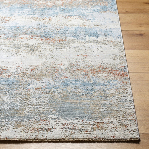 Livabliss Brunswick Geometric Machine Woven Area Rug with Fringe for Large Living Spaces Blue, Taupe 10' x 13'11" BWK2327-1014