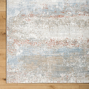 Brunswick BWK-2327 9' x 12'2" Machine Woven Rug BWK2327-9122  Blue, Taupe, Cream, Tan, Seafoam, Gray Surya