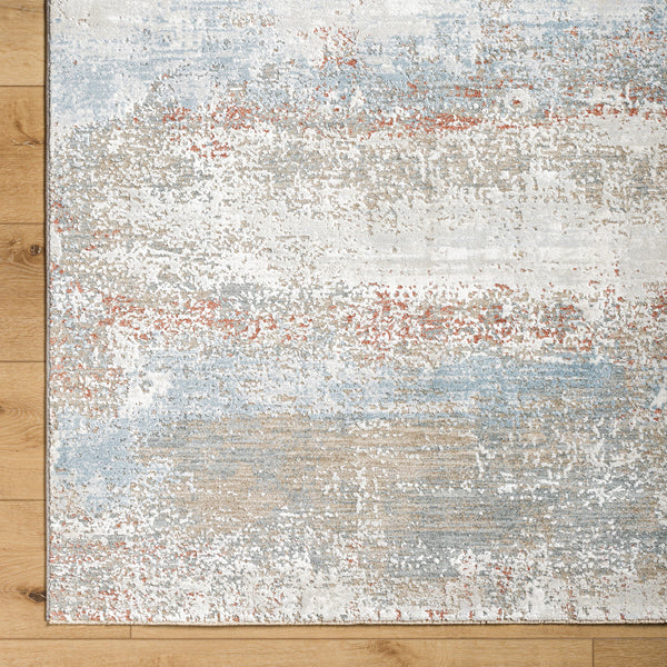 Brunswick BWK-2327 9' x 12'2" Machine Woven Rug BWK2327-9122  Blue, Taupe, Cream, Tan, Seafoam, Gray Surya