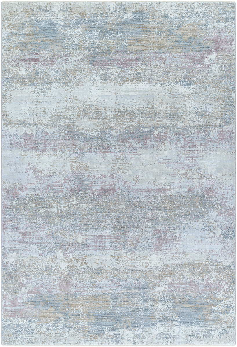 Brunswick BWK-2328 9' x 12'2" Machine Woven Rug BWK2328-9122  Blue, Cream, Tan, Olive, Dusty Pink, Light Slate Surya