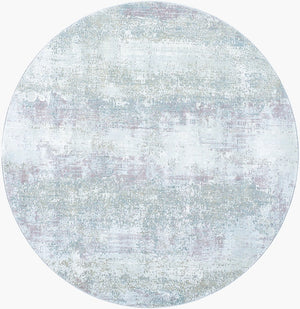 Livabliss Brunswick Geometric Fringe Area Rug Soft Polypropylene Blend for Living Dining Rooms Blue, Cream 6'7" x 6'7" BWK2328-67RD