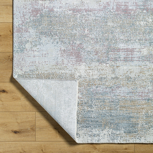 Brunswick BWK-2328 9' x 12'2" Machine Woven Rug BWK2328-9122  Blue, Cream, Tan, Olive, Dusty Pink, Light Slate Surya