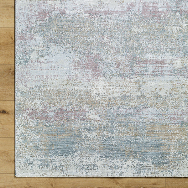 Brunswick BWK-2328 9' x 12'2" Machine Woven Rug BWK2328-9122  Blue, Cream, Tan, Olive, Dusty Pink, Light Slate Surya