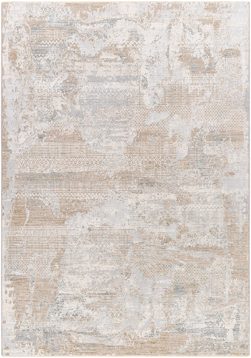 Brunswick BWK-2329 9' x 12'2" Machine Woven Rug BWK2329-9122  Cream, Light Slate, Blue, Olive, Seafoam, Taupe Surya