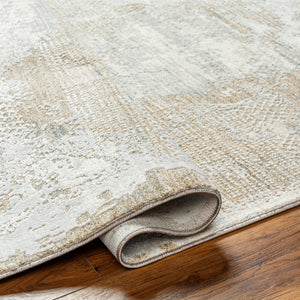 Brunswick BWK-2329 9' x 12'2" Machine Woven Rug BWK2329-9122  Cream, Light Slate, Blue, Olive, Seafoam, Taupe Surya