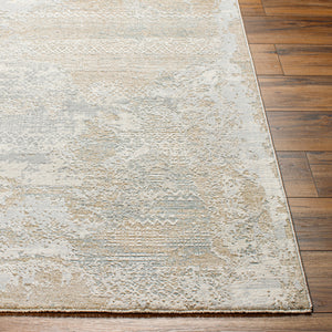 Brunswick BWK-2329 9' x 12'2" Machine Woven Rug BWK2329-9122  Cream, Light Slate, Blue, Olive, Seafoam, Taupe Surya