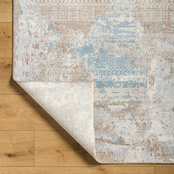 Brunswick BWK-2330 9' x 12'2" Machine Woven Rug BWK2330-9122  Blue, Taupe, Cream, Seafoam, Olive, Tan Surya