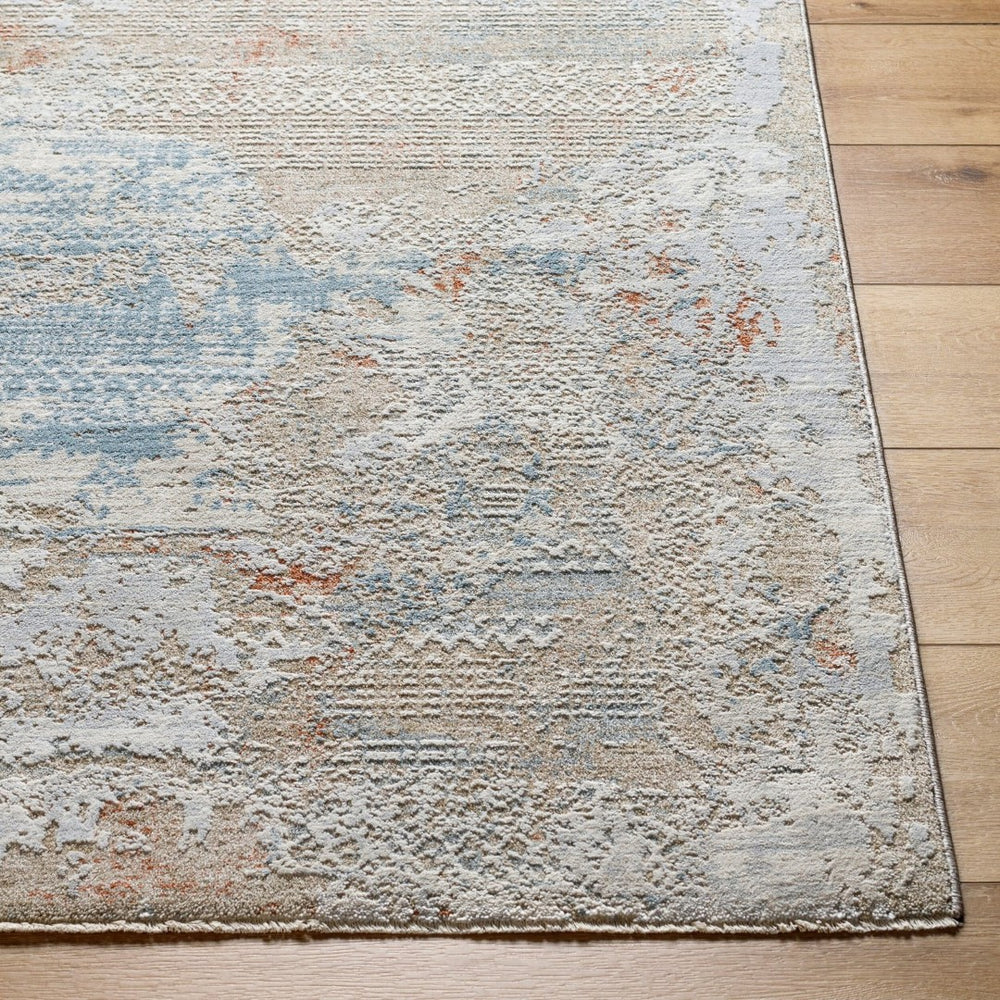 Livabliss Brunswick Geometric Fringe Area Rug Polypropylene Blend for Living and Dining Spaces Blue, Taupe 10' x 13'11" BWK2330-1014