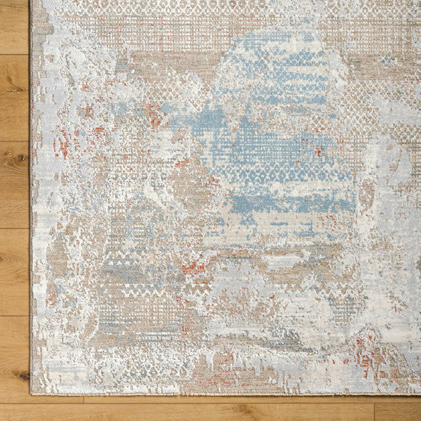 Brunswick BWK-2330 9' x 12'2" Machine Woven Rug BWK2330-9122  Blue, Taupe, Cream, Seafoam, Olive, Tan Surya