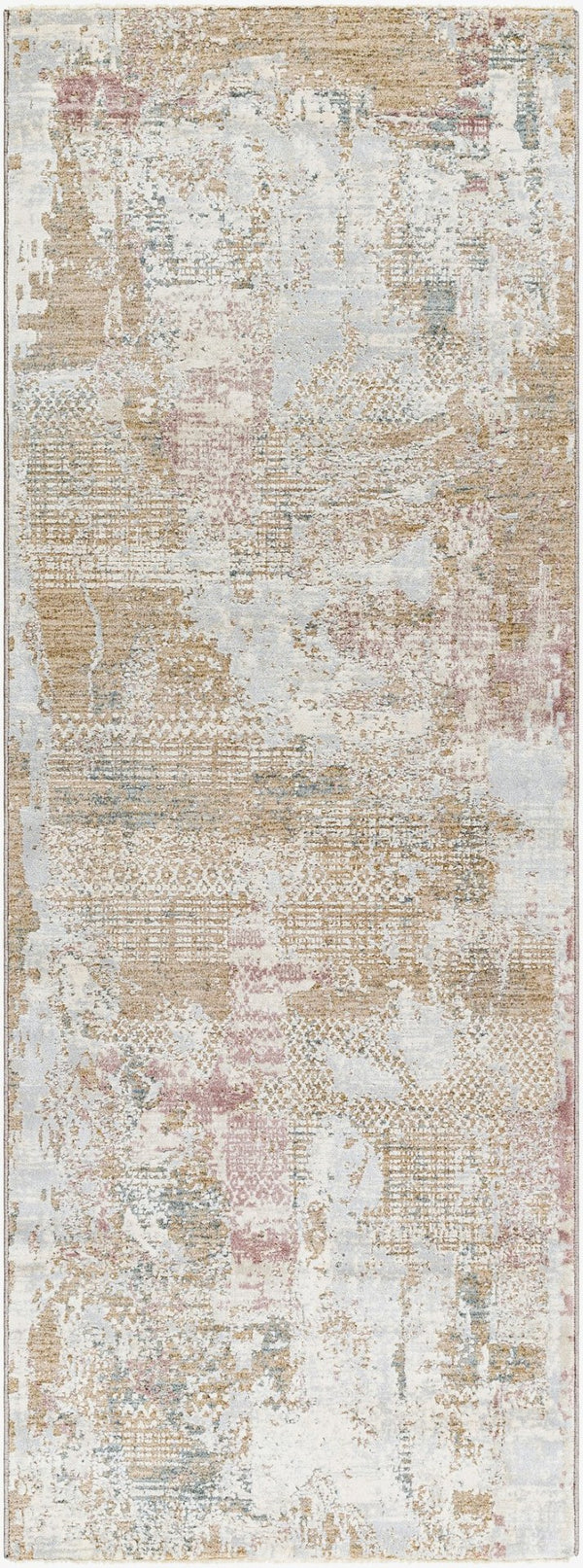 Livabliss Brunswick Geometric Fringe Area Rug Polypropylene Blend for Living and Dining Rooms Cream, Light Sl 2'7" x 7'3" BWK2331-2773