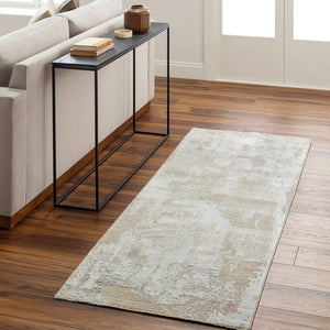 Livabliss Brunswick Geometric Fringe Area Rug Polypropylene Blend for Living and Dining Rooms Cream, Light Sl 2'7" x 7'3" BWK2331-2773