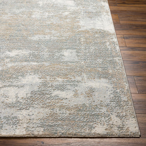 Brunswick BWK-2332 9' x 12'2" Machine Woven Rug BWK2332-9122  Cream, Tan, Taupe, Blue, Gray, Seafoam Surya