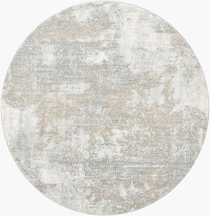 Livabliss Brunswick Geometric Machine Woven Area Rug Polypropylene Blend for Large Living Spaces Cream, Tan 6'7" x 6'7" BWK2332-67RD