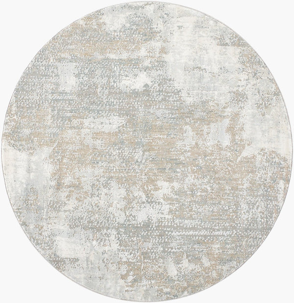 Livabliss Brunswick Geometric Machine Woven Area Rug Polypropylene Blend for Large Living Spaces Cream, Tan 6'7" x 6'7" BWK2332-67RD